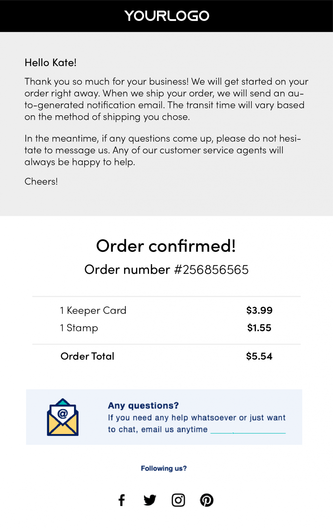 5 Steal Worthy Order Confirmation Email Templates Shippingchimp Blog