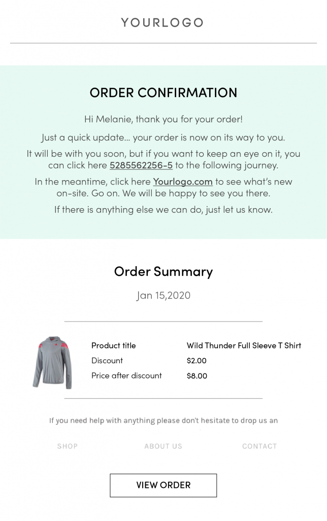 11+ Order Confirmation Email Templates