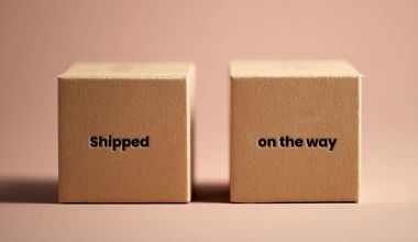 shipped vs on the way