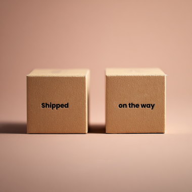 shipped vs on the way