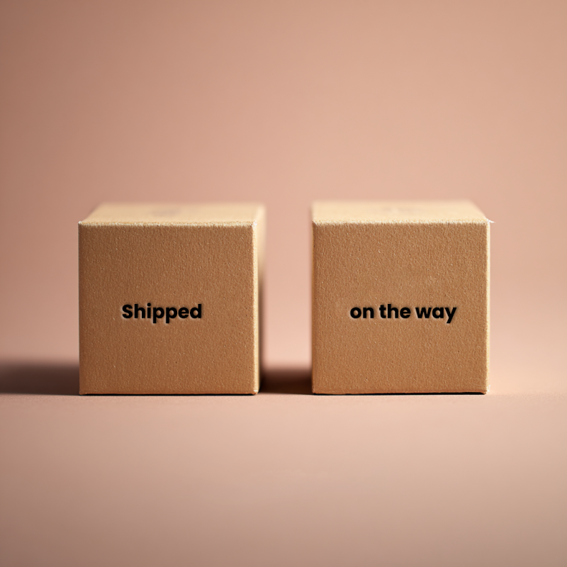 shipped vs on the way